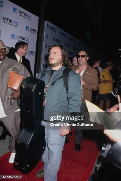 American actor and comedian Jack Black, of American comedy rock duo Tenacious D, among people attending the 2000 MTV Video Music Awards, held at...