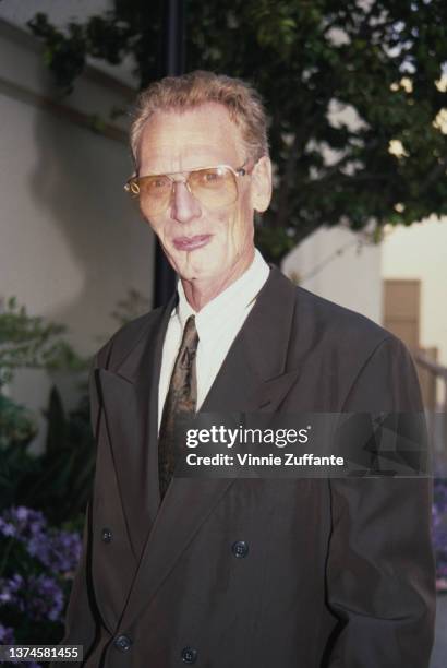 British drummer Ginger Baker attends the party celebrating the release of Ringo Starr's album 'Time Takes Time,' held at the Paramount Theater in Los...