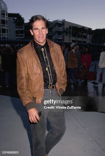 American actor Scott Bakula attends the Universal City premiere of 'Back to the Future Part III', held at the Cinerama Dome Theater in Los Angeles,...