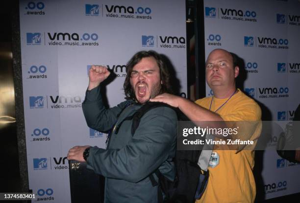 American comedy rock duo Tenacious D attend the 2000 MTV Video Music Awards, held at Radio City Music Hall in New York City, New York, 7th September...