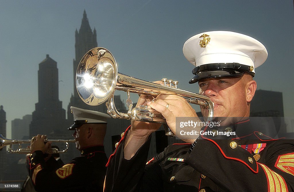 Flags Raised Over Ground Zero