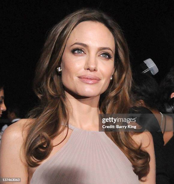 Actress Angelina Jolie arrives at the 23rd Annual Palm Springs International Film Festival Awards Gala at Palm Springs Convention Center on January...