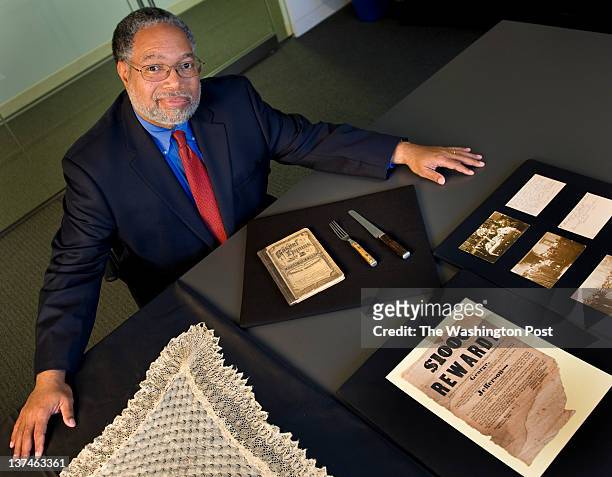 Lonnie Bunch, Director of the National Museum of African American History and Culture with some recently curated artifacts in Washington, DC on...