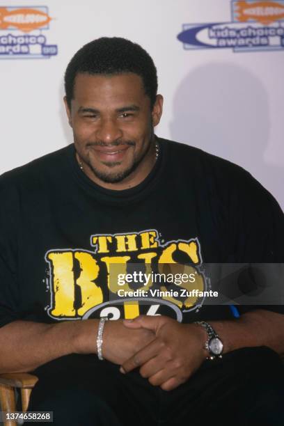 American football player Jerome Bettis attends the 12th Annual Nickelodeon's Kids' Choice Awards, held at the Edwin W Pauley Pavilion, on the UCLA...