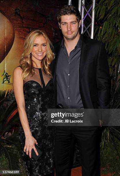 Kristin Cavallari and Jay Cutler arrive at the Cirque du Soleil "OVO" Celebrity Opening Night Gala at Santa Monica Pier on January 20, 2012 in Santa...