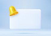Notification 3D icon.