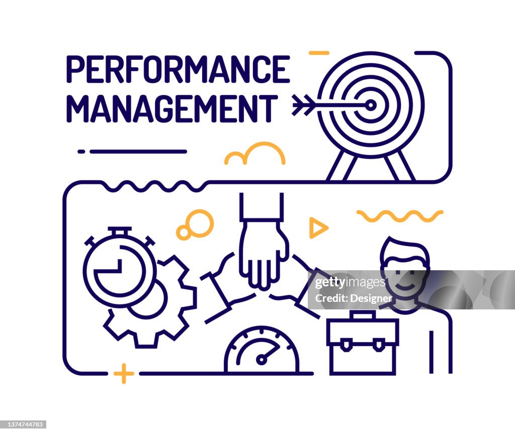 Performance Management Color Performance Management Concept Line Style Vector Illustration High-Res ...