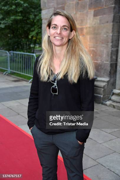 Nia Künzer attends the Bad Hersfelder festival 2023 opening with the premiere of König Lear" at Stiftsruine on June 30, 2023 in Bad Hersfeld, Germany.