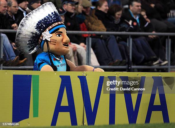 The Exeter Chiefs Mascot during the Amlin Challenge Cup match between Exeter Chiefs and Perpignan at Sandy Park on January 21, 2012 in Exeter,...