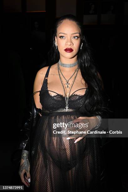 Rihanna attends the Dior Womenswear Fall/Winter 2022/2023 show as part of Paris Fashion Week on March 01, 2022 in Paris, France.