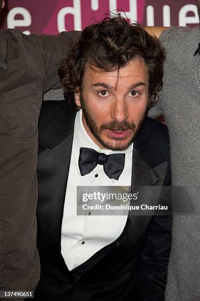 French Actor Michael Youn attends the Closing Ceremony of the 15th L'Alpe D'Huez International Comedy Film Festival on January 21, 2012 in Alpe...