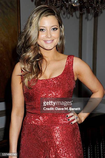 Holly Valance attends Candy & Candy CEO Nick Candy's 39th birthday party in association with Ciroc Vodka at No 5 Cavendish Square on January 21, 2012...