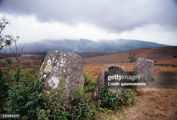 plain of jars, laos - plain of jars stock pictures, royalty-free photos & images