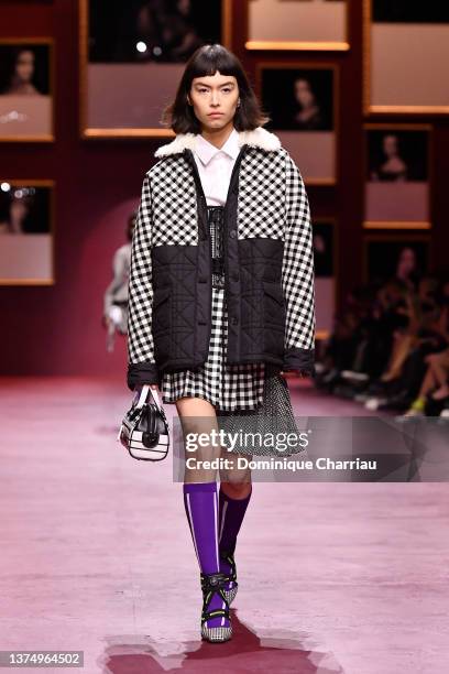 Model walks the runway during the Dior Womenswear Fall/Winter 2022-2023 show as part of Paris Fashion Week on March 01, 2022 in Paris, France.