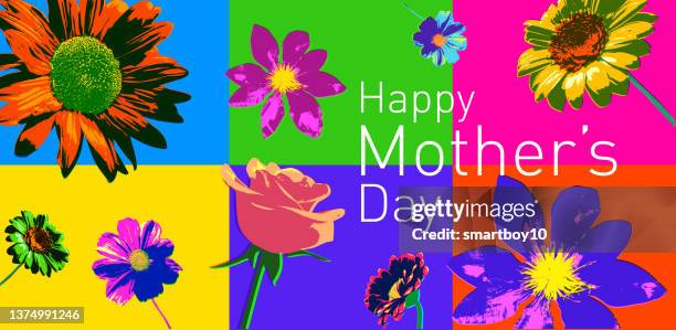 mother’s day flowers - s dear mama event stock illustrations