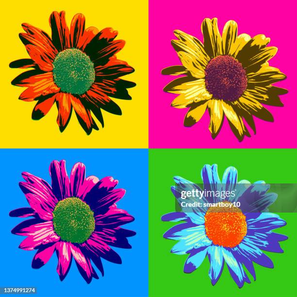 mother’s day flowers - pop art stock illustrations