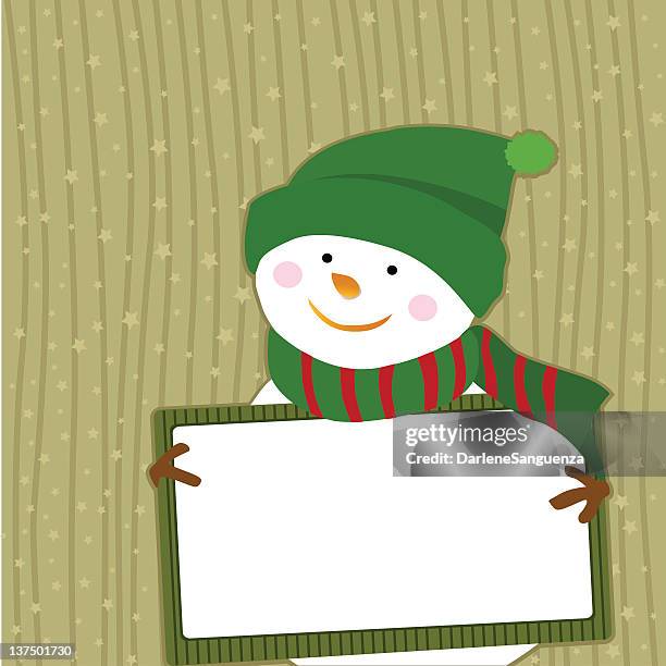 happy snowman - winter vegetables stock illustrations