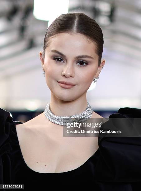 Selena Gomez attends the 28th Screen Actors Guild Awards at Barker Hangar on February 27, 2022 in Santa Monica, California.