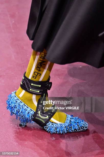 Model walks the runway during the Dior Ready to Wear Fall/Winter 2022-2023 fashion show as part of the Paris Fashion Week on March 1, 2020 in Paris,...