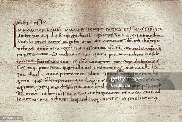 charlemagne, testament - inheritance pattern stock illustrations