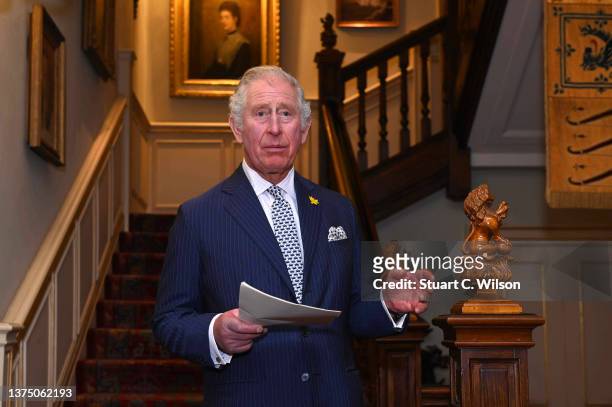Prince Charles, Prince of Wales hosts a reception for supporters of The Powerlist at Clarence House on March 01, 2022 in London, England. The...