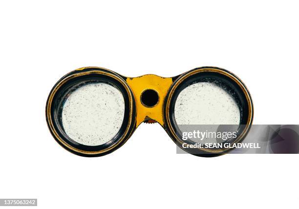 old binoculars - binoculars isolated stock pictures, royalty-free photos & images