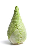 Pointed Cabbage on white background