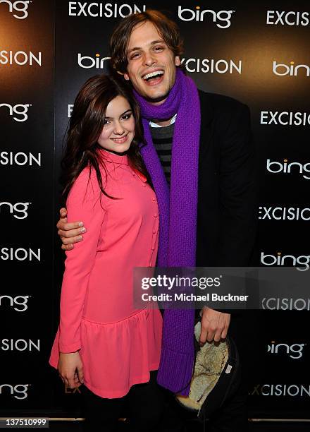 Actress Ariel Winter and actor Matthew Gray Gubler attend the "Excision" Official Cast and Filmmakers Dinner presented by Bing at the Bing Bar on...