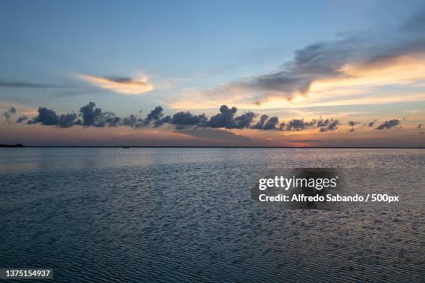 paradise beach colors and sunset,scenic view of sea against sky during sunset,quintana roo,mexico - retrato familia ストックフォトと画像