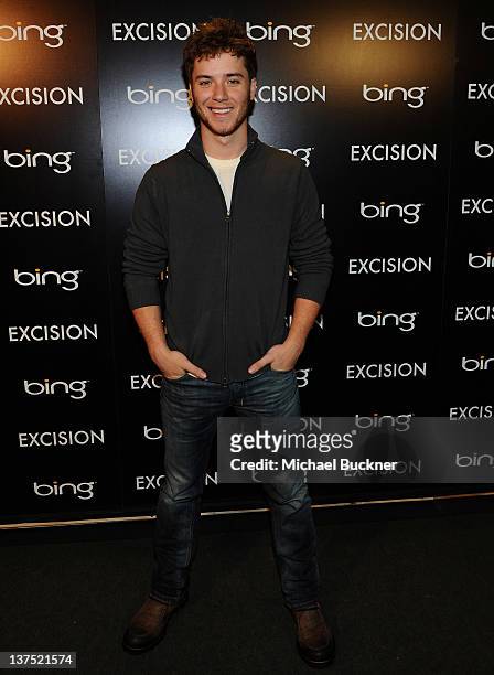 Actor Jeremy Sumpter attends the "Excision" Official Cast and Filmmakers Dinner presented by Bing at the Bing Bar on January 21, 2012 in Park City,...