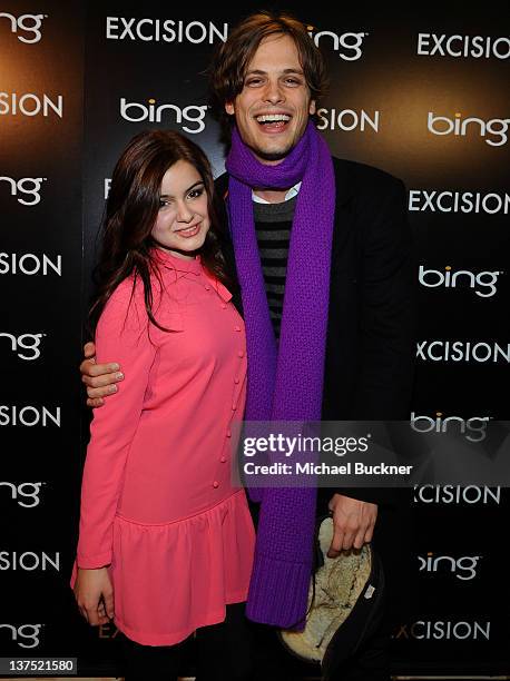 Actress Ariel Winter and actor Matthew Gray Gubler attend the "Excision" Official Cast and Filmmakers Dinner presented by Bing at the Bing Bar on...