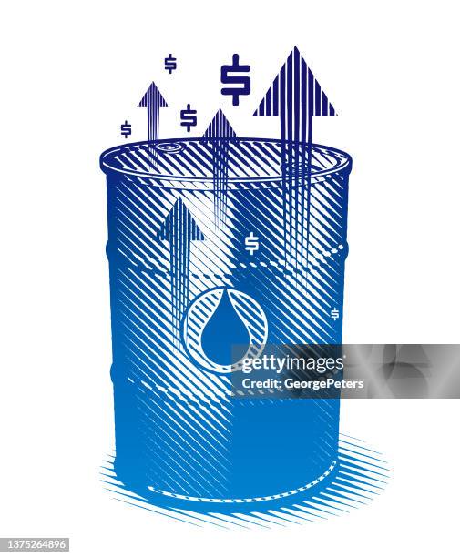 increasing oil prices - heating oil stock illustrations