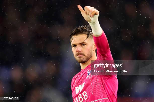 Jack Butland of Crystal Palace celebrates following the Emirates FA Cup Fifth Round match between Crystal Palace and Stoke City at Selhurst Park on...