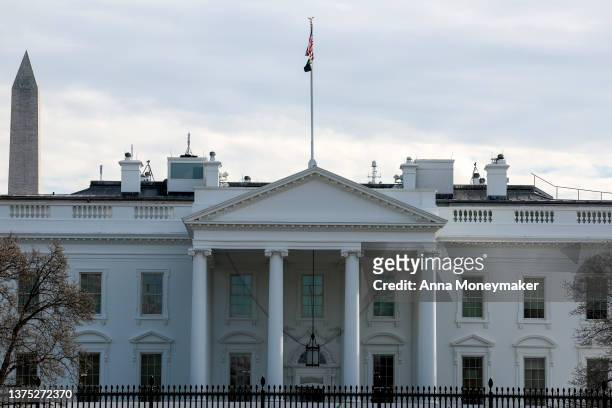 General view of the White House on March 01, 2022 in Washington, DC. U.S. President Joe Biden is set to give his first official State of the Union...