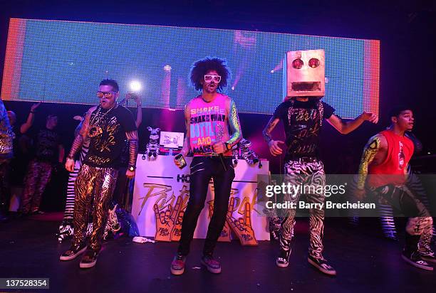 Redfoo performs onstage at DJ Set by Red Foo of LMFAO & The Party Rock Crew at Park City Live on January 21, 2012 in Park City, Utah.