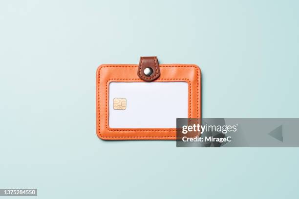 blank smart card in a card holder - bagagelapp bildbanksfoton och bilder