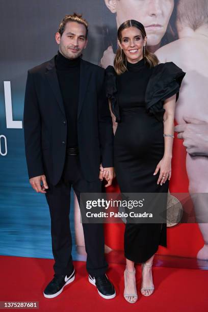 Ona Carbonell and her husband Pablo Ibanez attend the 'Ona Carbonell: Empezar De Nuevo' premiere at Capitol Cinema on March 01, 2022 in Madrid, Spain.