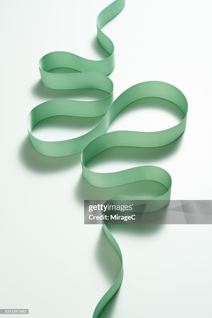 Twisted Green Ribbon Human Intestine and Digestive System Concept