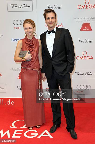 Max von Thun and girlfriend Kim Eberle attend the German Filmball at the Hotel Bayerischer Hof on January 21, 2012 in Munich, Germany.