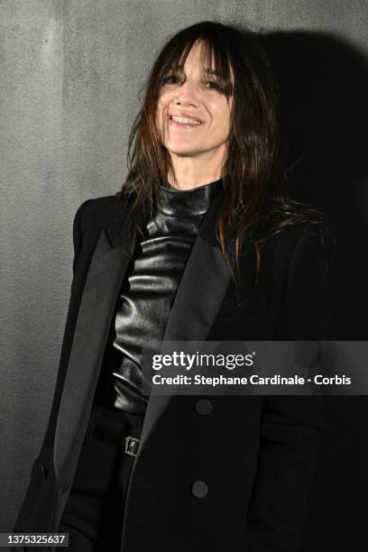 Charlotte Gainsbourg attends the Saint-Laurent Womenswear Fall/Winter 2022/2023 show as part of Paris Fashion Week on March 01, 2022 in Paris, France.