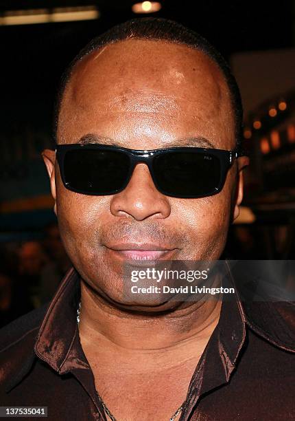 Musician Jonathan "Sugarfoot" Moffett attends the 110th NAMM Show - Day 3 at the Anaheim Convention Center on January 21, 2012 in Anaheim, California.