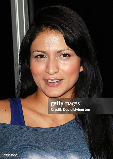 Actress/singer Tinsel Korey attends the 110th NAMM Show - Day 3 at the Anaheim Convention Center on January 21, 2012 in Anaheim, California.