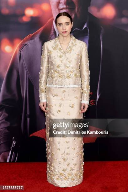 Zoe Kazan attends "The Batman" World Premiere on March 01, 2022 in New York City.