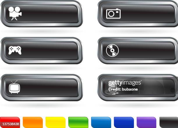 entertainment website buttons - ipod camera stock illustrations