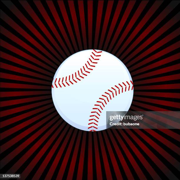 stockillustraties, clipart, cartoons en iconen met baseball on royalty free vector background with glow effect - baseball background