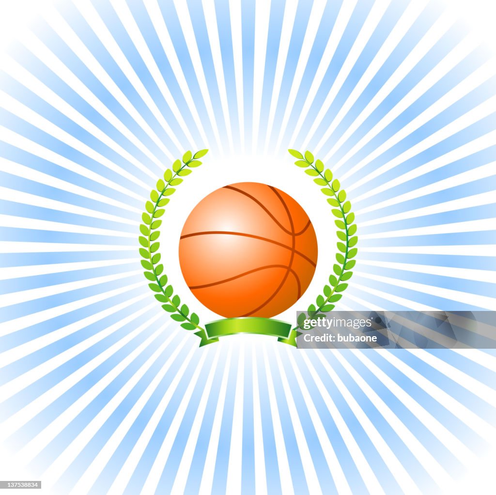 An illustration design of a basketball award