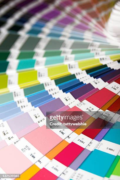 swatch buchen - color chart stock-fotos und bilder