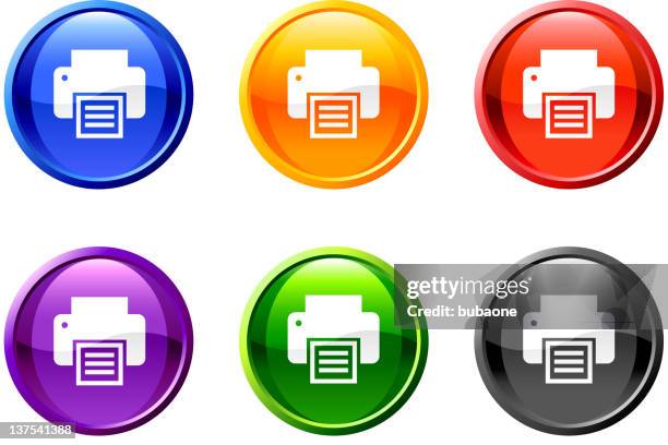 computer printer royalty free vector icon set - printer cartridge stock illustrations
