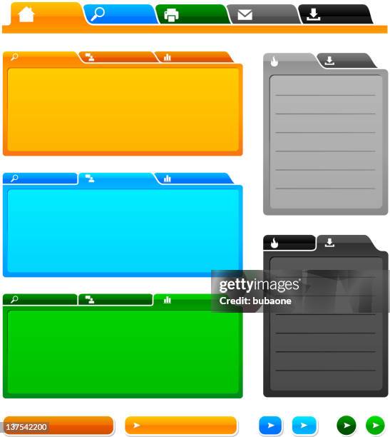 website interface elements royalty free vector illustration - green start button stock illustrations