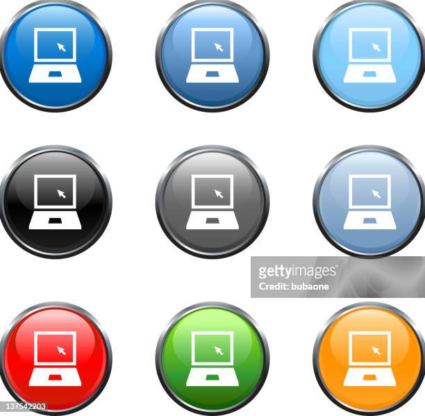 ilustrações, clipart, desenhos animados e ícones de computador vetor royalty free conjunto de ícones em nove cores - teclado ergonômico